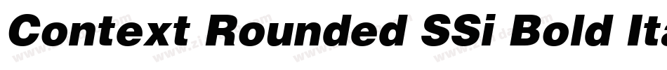 Context Rounded SSi Bold Italic字体转换